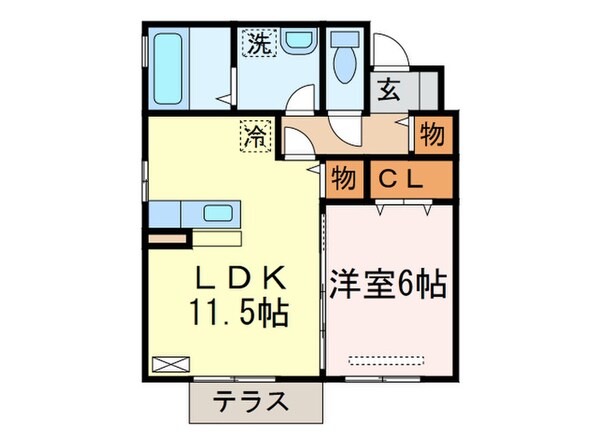 セジュ－ル原町Ⅲの物件間取画像